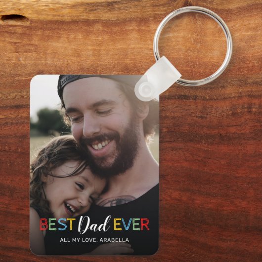 Best Pap Ever Photo Sleutelhanger (Achterkant)