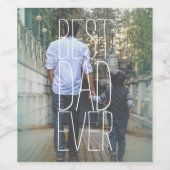 Best Pap Ever Photo Wijn Etiket (Enkel label)