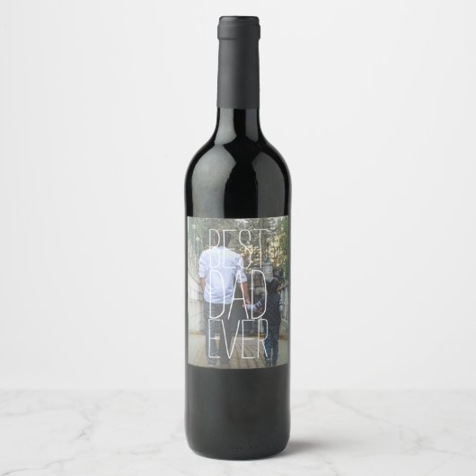 Best Pap Ever Photo Wijn Etiket (Voorkant)