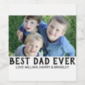 Best Pap Ever Photo Wijn Etiket (Enkel label)