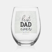 Best Pap Ever Photo Wijnglas Zonder Voet (Voorkant)