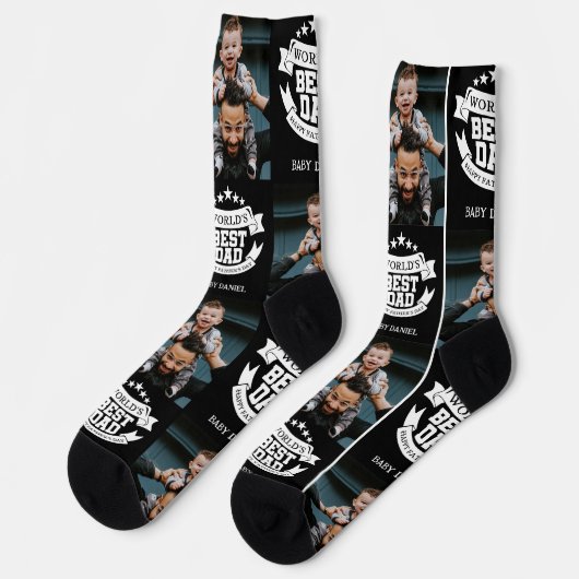 Best Pap Photo Collage Custom Sokken (Links)