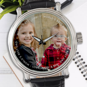 Best Pap Stylish Photo van de wereld Horloge