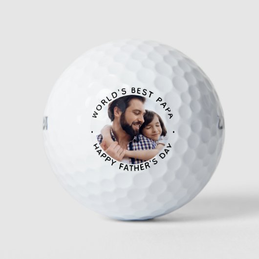 Best Pap Vaderdag Foto van de wereld Golfballen (Voorkant)