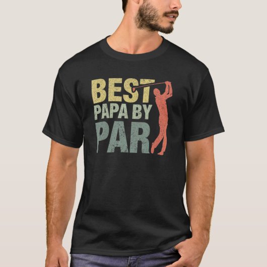 Best Papa By Par Father Day Golf Grandpa T-shirt (Voorkant)