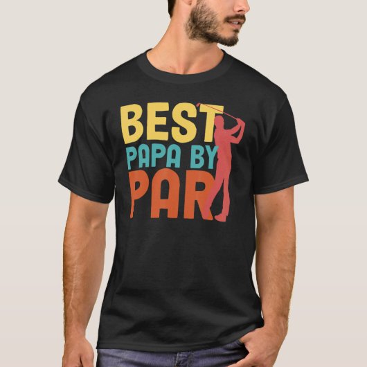Best Papa By Par Father's Day Golf Grandpa T-shirt (Voorkant)