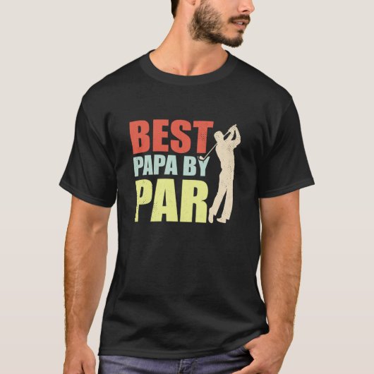 Best Papa By Par Fathers Day Papa Daddy Dad Popa G T-shirt (Voorkant)