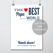 Best Papa DIY Handprint Sjabloon Poster
