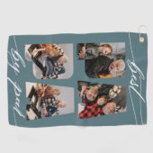 Best Papa door foto's kopiëren Golfhanddoek (Horizontaal)