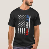 Best Papa Ever American Flag Fathers Day T-shirt (Voorkant)
