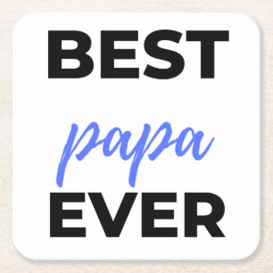Best Papa Ever bl Kartonnen Onderzetters