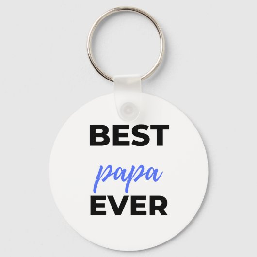 Best Papa Ever bl Sleutelhanger (Voorkant)