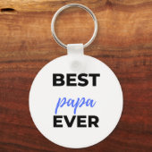 Best Papa Ever bl Sleutelhanger (Voorkant)
