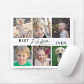 Best Papa Ever Calligraphy 6 Photo Collage Muismat (Met muis)