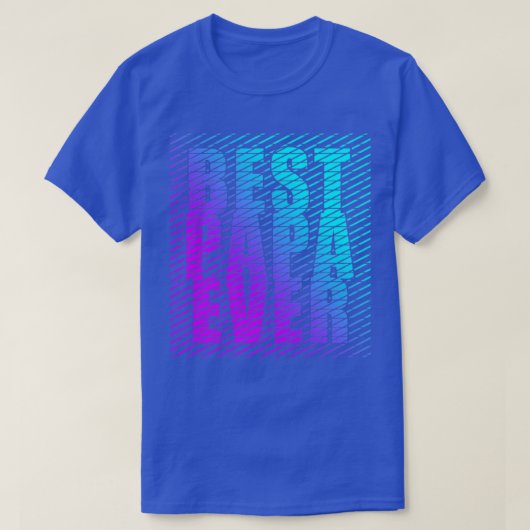 Best Papa Ever Cool Typography Blue Purprle T-shirt (Design voorkant)