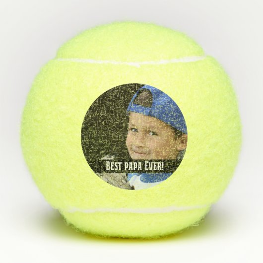 Best Papa Ever Creëer Je eigen foto Tennisballen (Voorkant)