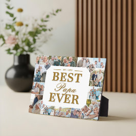 Best Papa Ever Father's Day Photo Frame Collage Fotoplaat