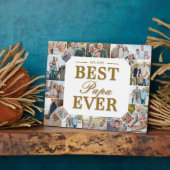 Best Papa Ever Father's Day Photo Frame Collage Fotoplaat (Zijkant)