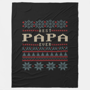 Best Papa Ever Fleece Deken