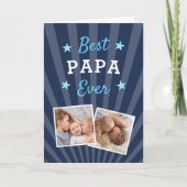 Best Papa Ever | Foto Vaderdag Kaart (Voorkant)