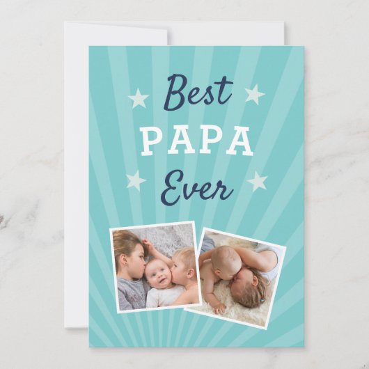 Best Papa Ever | Foto Vaderdag Kaart (Voorkant)