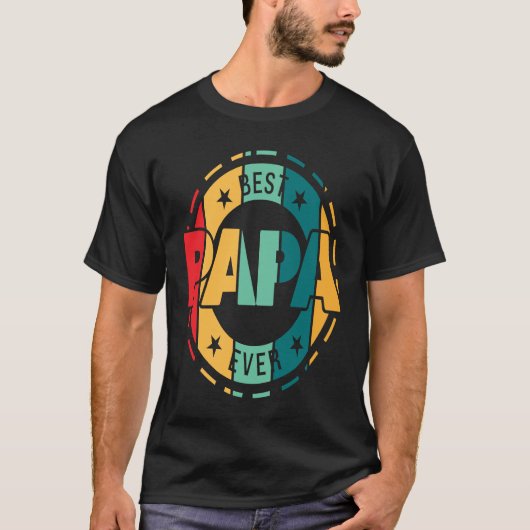 best papa ever grandpa t-shirt (Voorkant)