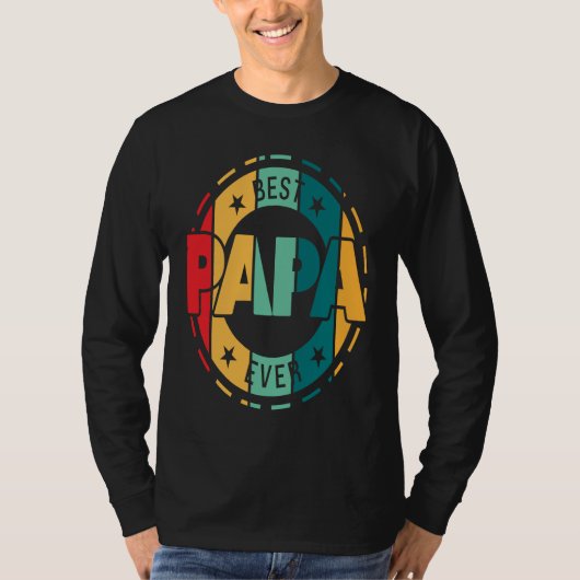 best papa ever grandpa t-shirt (Voorkant)