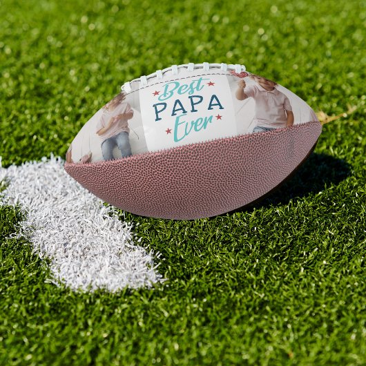 Best Papa Ever | Hand Lettered Photo Collage American Football