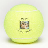 Best Papa Ever Lijst Child Photo Tennis Balls Tennisballen (Voorkant)