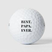 Best Papa Ever Modern Typografie Golfballen (Voorkant)