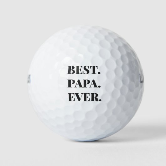 Best Papa Ever Modern Typografie Golfballen (Voorkant)