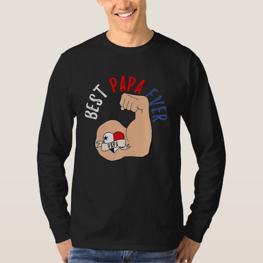 Best Papa Ever Panamanian Dad Fathers Day T-shirt (Voorkant)