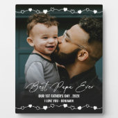 Best Papa Ever Photo 1st Fathers Day Fotoplaat (Voorkant)