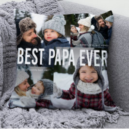 Best Papa Ever Photo Collage Kussen