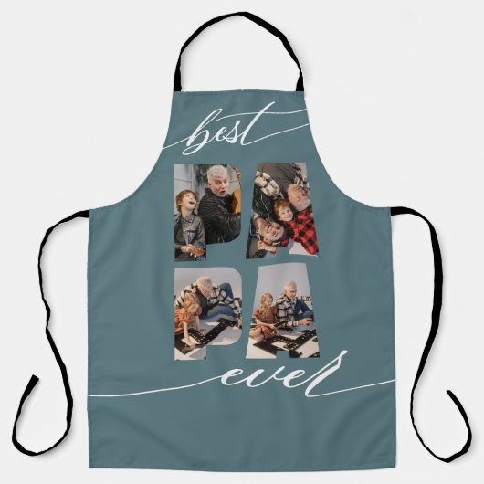 Best Papa Ever Photo Collage  Schort (Voorkant)