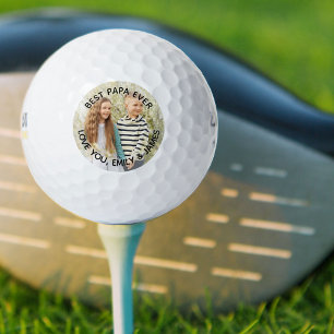 Best Papa Ever Photo Personalized Golf Balls Golfballen