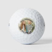 Best Papa Ever Photo Personalized Golf Balls Golfballen (Voorkant)