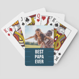 Best Papa Ever Photo Pokerkaarten