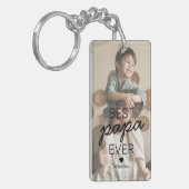 Best Papa Ever Photo Sleutelhanger (Voorkant Links)