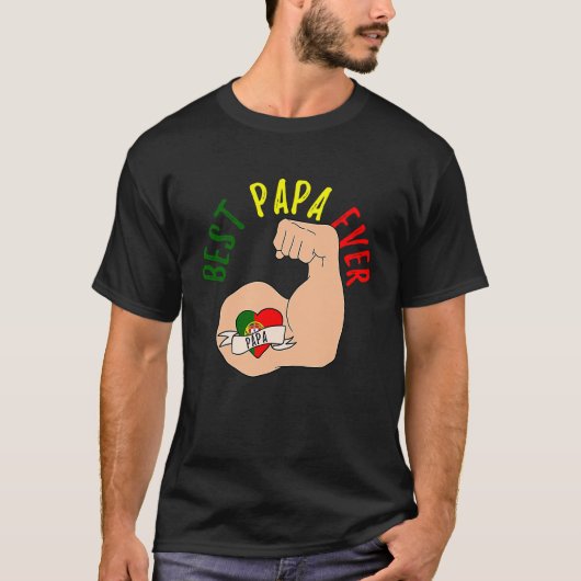 Best Papa Ever Portuguese Dad Fathers Day T-shirt (Voorkant)