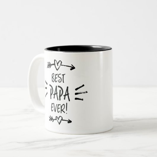 Best Papa Ever Tweekleurige Koffiemok (Voorkant links)