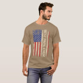 Best Papa Ever US American Flag Gifts For Fathers  T-shirt (Voorkant volledig)