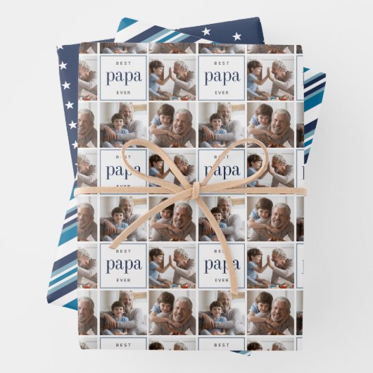 Best Papa Ever-Vaderdag coördinatie Inpakpapier Vel (In situ)