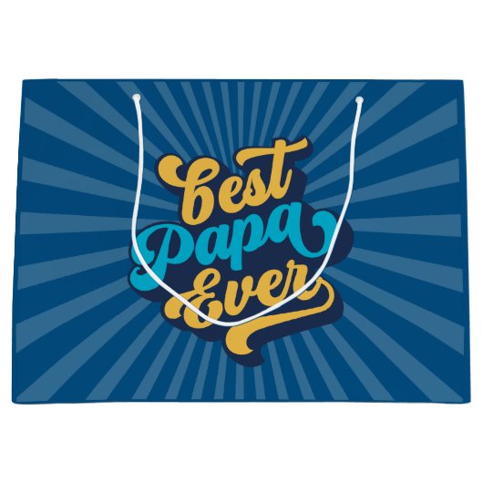 Best Papa Ever Vaderdag Groot Cadeauzakje (Voorkant)