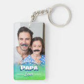 Best Papa Ever Vaderdag Photo Sleutelhanger (achterkant)