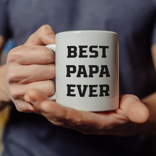 Best Papa Ever | Vette moderne tekst en foto's Koffiemok