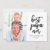 Best Papa Ever | Zwart wit Kaart (Voorkant)