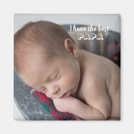 Best Papa Foto Magneet (Voorkant)