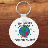 Best Papa hoort bij mij Sleutelhanger (Voorkant)