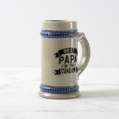 Best Papa in de wereld woordkunst Bierpul (Voorkant rechts)